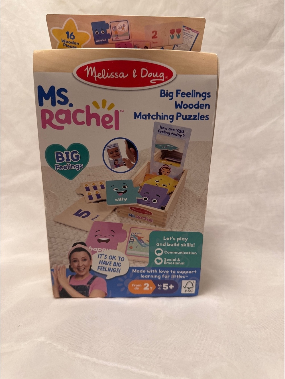 Melissa & Doug Ms. Rachel Big Feelings Wooden Matching Puzzles